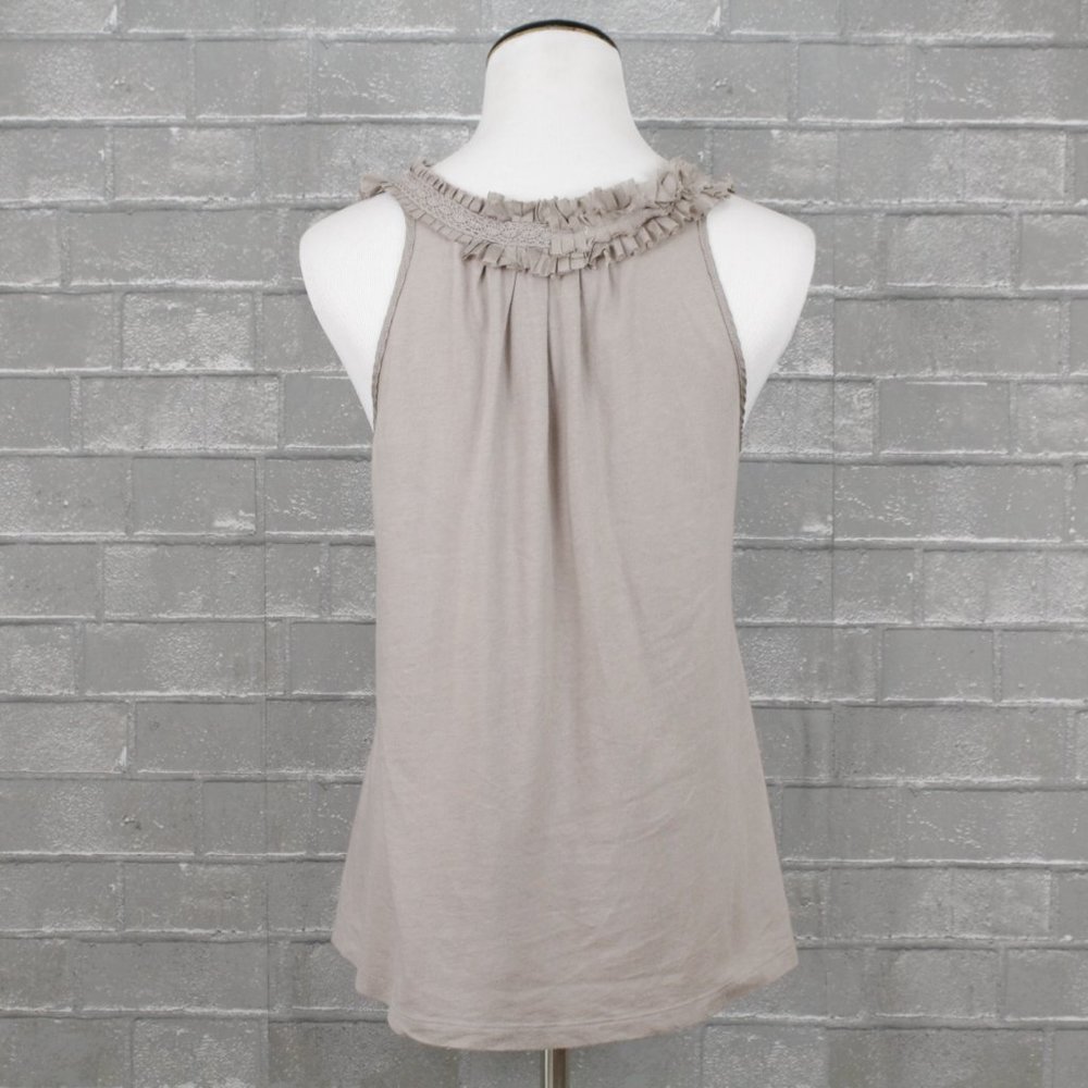 Anthropologie Deletta Ribbon Ruffle Tank Top - Picture 7 of 11